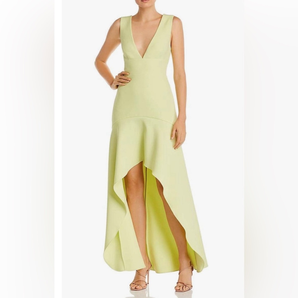 Bcbmaxazria Dress Mermaid Gown Green Lime Sorbet